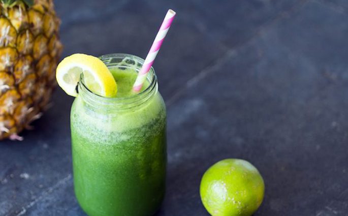 Palak Pineapple Juice