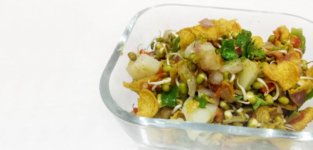 Sprout Cornflakes Chaat Salad